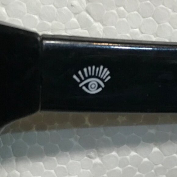 Blade Black Wraparound Sunglasses Smoke Lenses Eye Logo 0501057 Y2K - Picture 4 of 8